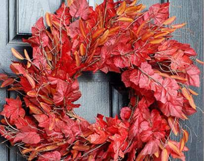 DIY Door Wreaths for the Holidays - A vase filled with pink flowers - Wreath
