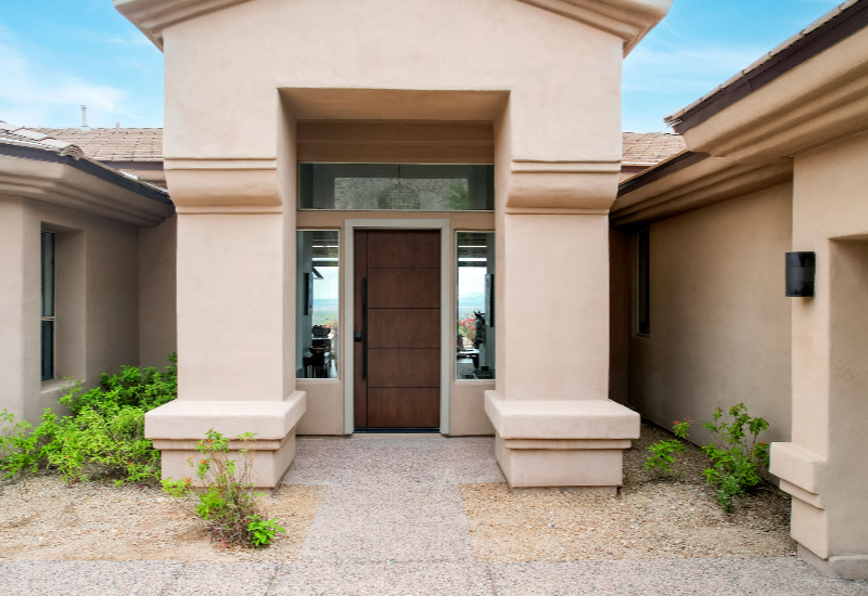 8 Foot 42 Inch Wide Inscribed Signet Cherry INS5 Nutmeg Black Square Pull Bar