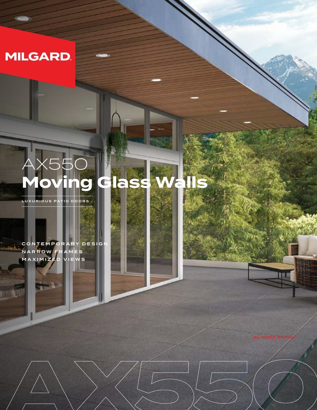 Milgard AX550 Moving Glass Walls brochure cover
