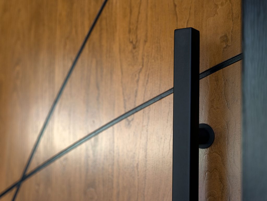 Black Emtek Square Pull Bar