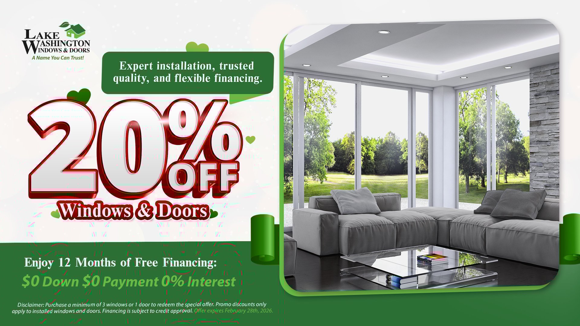 Get 20OFF Windows and Doors
