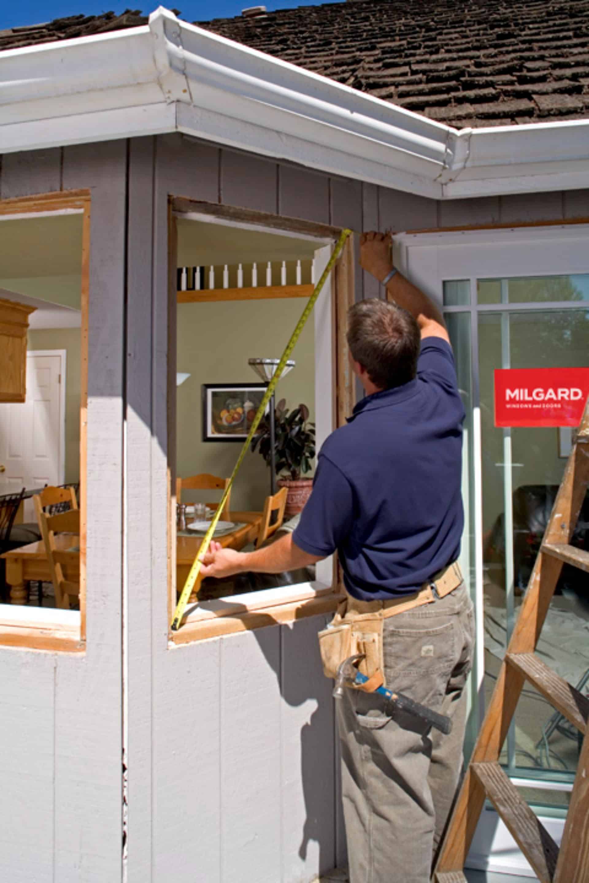 How Long Does It Take to Replace a Window? 1 Milgard measuring