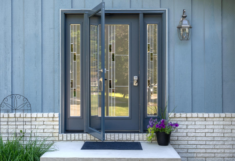 Signet 460 Smooth Enzian Blue Deluxe 397 Full View Storm Door 9