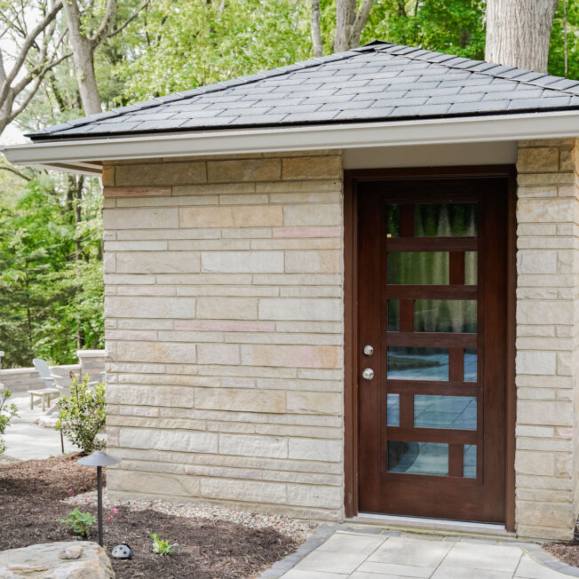 11 Mid-Century Modern Front Door Styles to Consider for Your Home 8 Signet Fir 460 M3 in Truffle with Chinchilla Privacy Glass DSC4269 edit 652x652 1