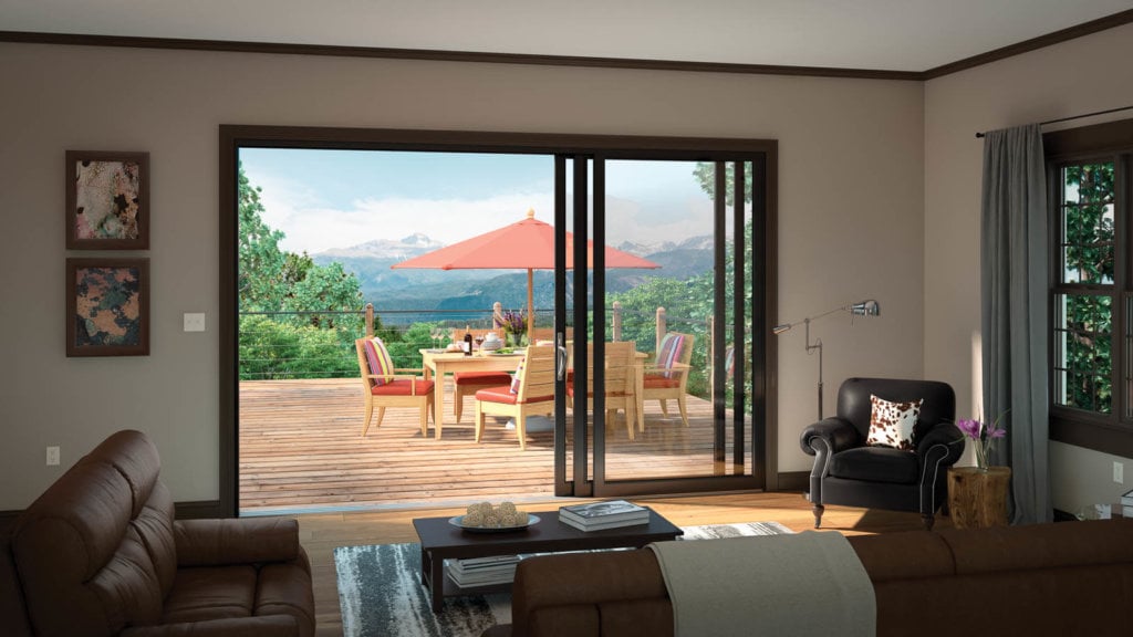 Milgard Stacking Glass Wall System Open