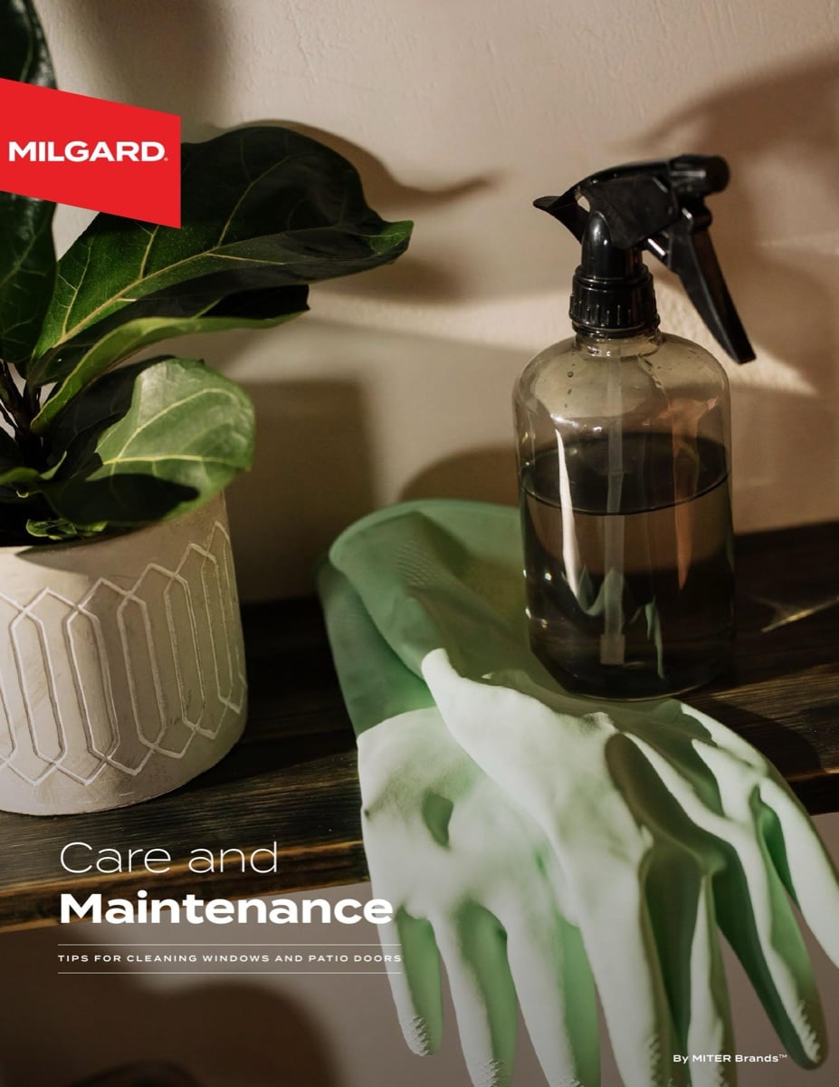 Milgard Care and Maintenance Guide brochure cover
