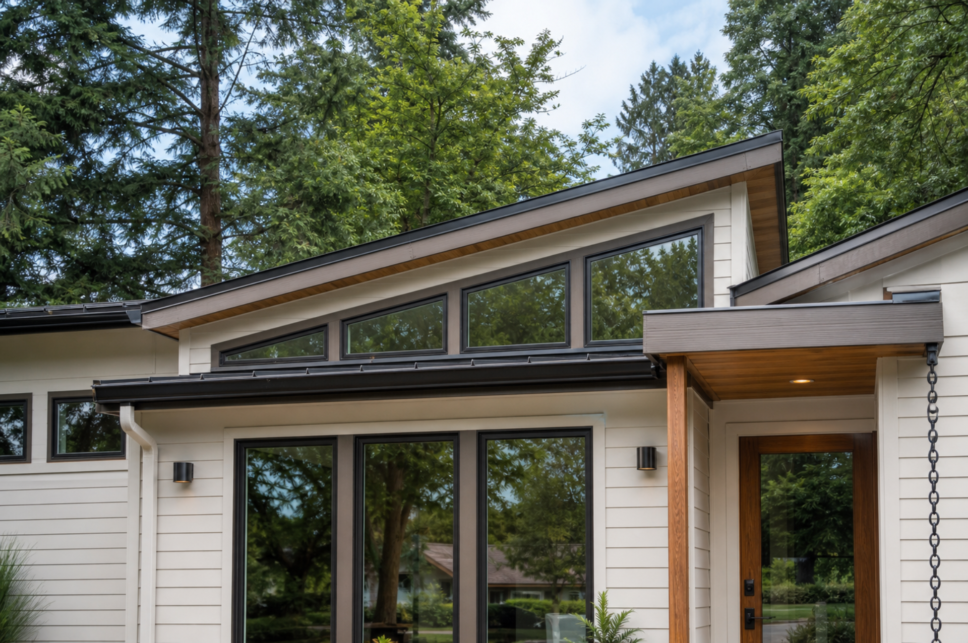 sloped profile clerestory windows