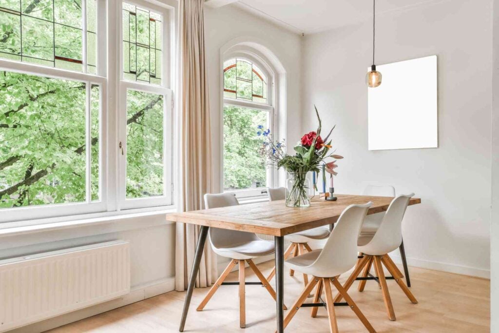 specialty shaped dining room windows