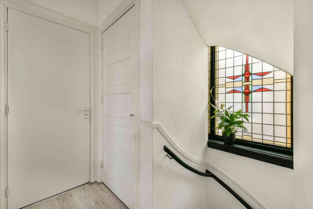 stained glass staircase windows
